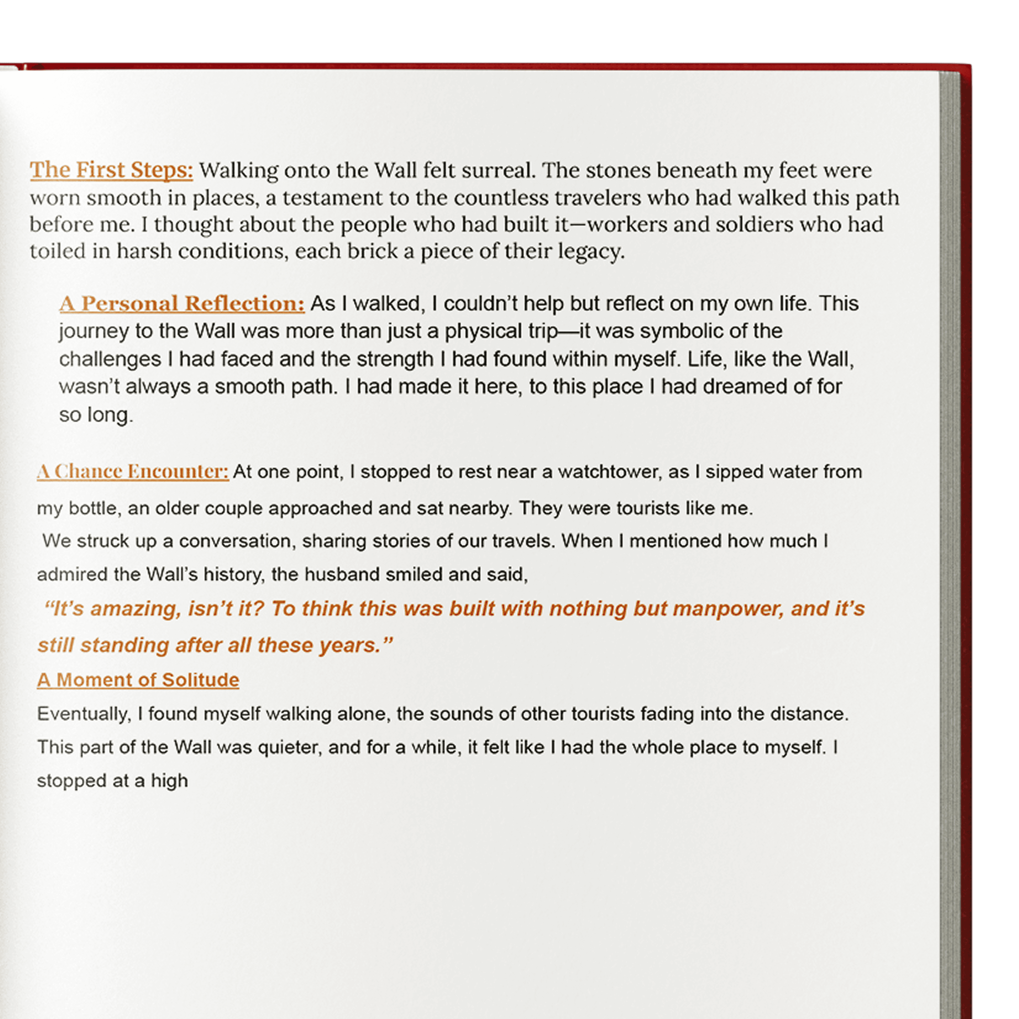 Book page with clashing text styles